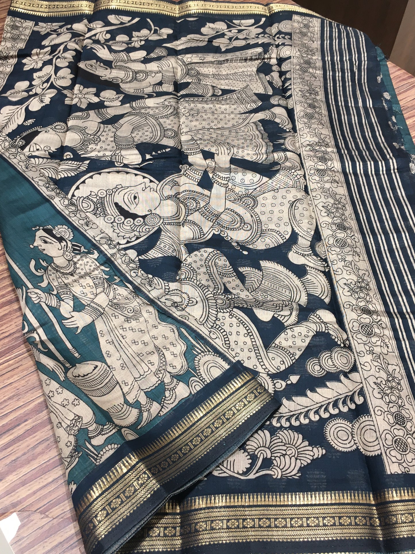 Fancy kalamkari saree