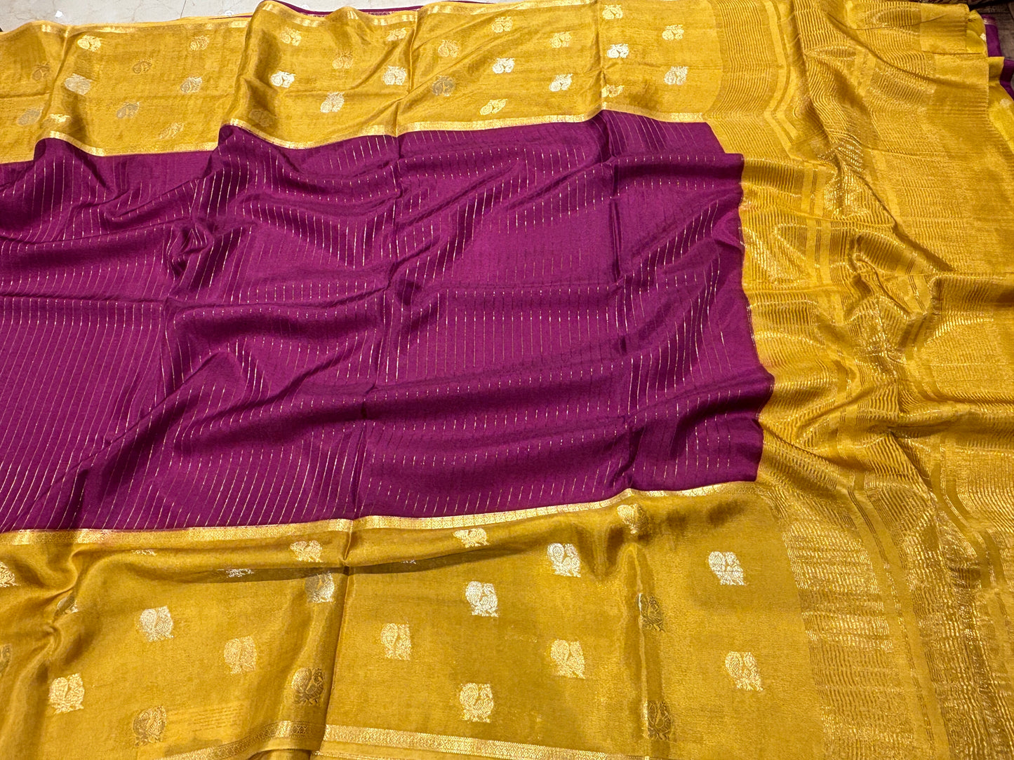 Semi Mysore crape saree