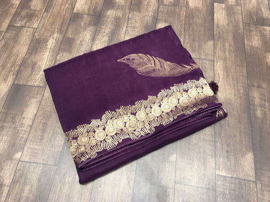 Satin Crape Saree