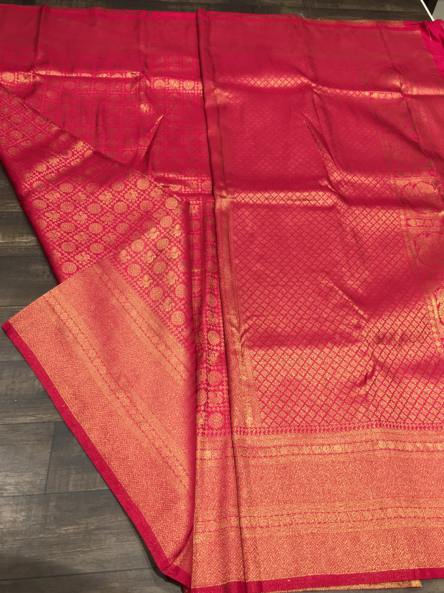 Satin crape saree