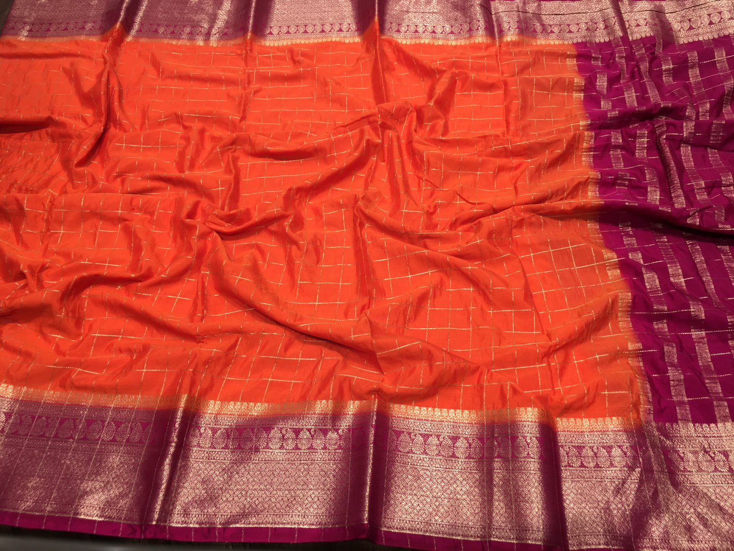 Semi Mysore Crape Saree