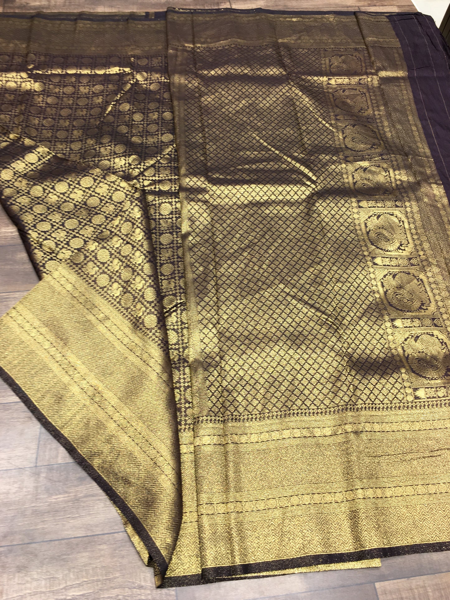 Satin crape saree