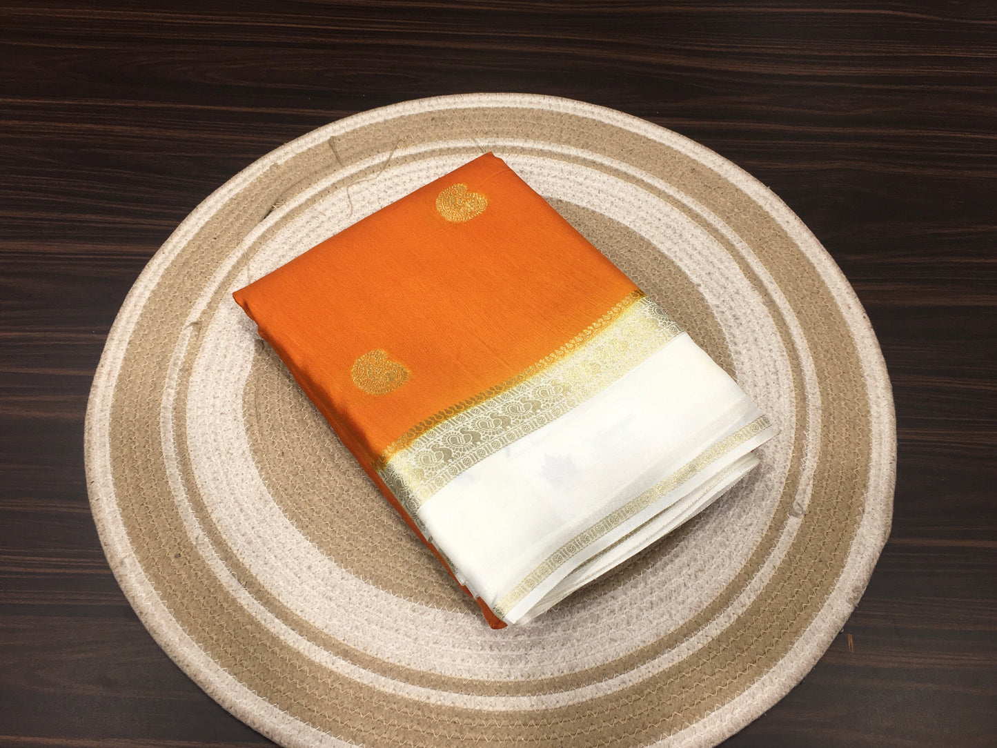 Moonga crape saree