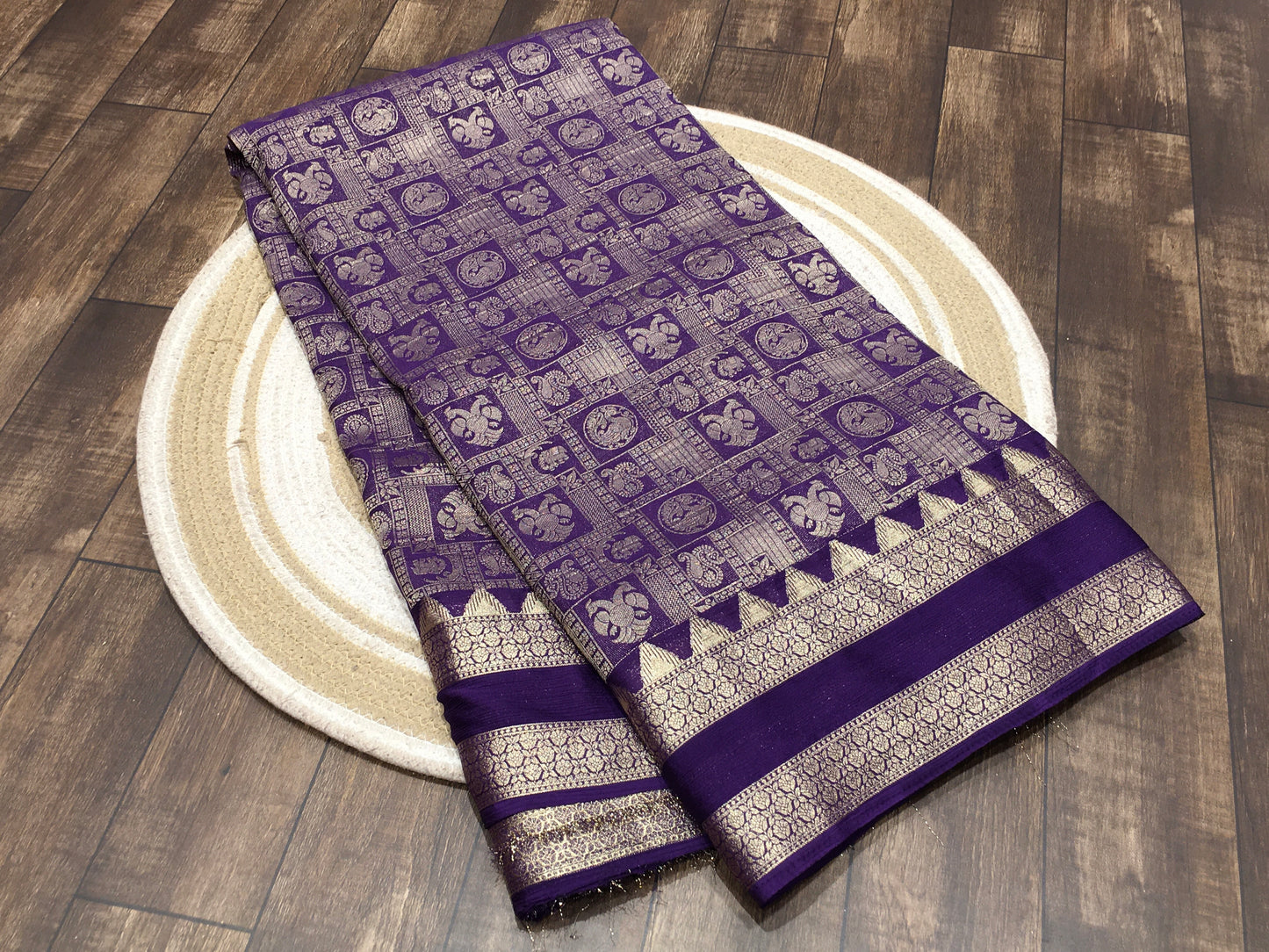 Chiffon broced saree
