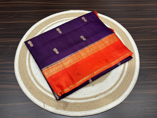 Satin crape saree