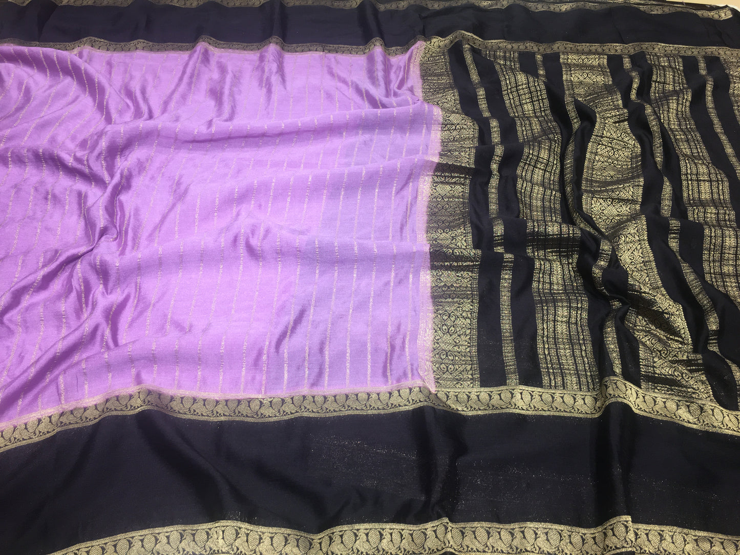 Chiffon crape saree