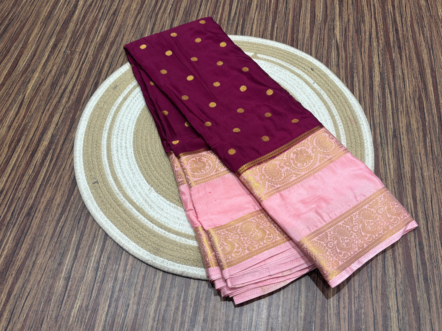 Semi Mysore crape saree