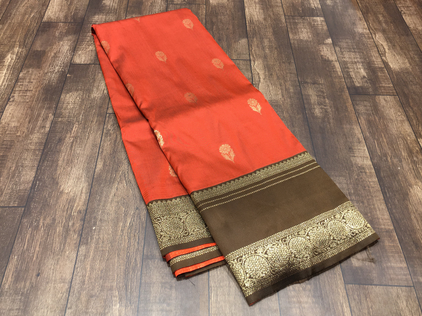 Satin crape saree