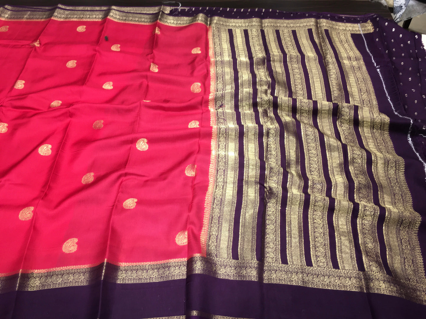 Moonga crape saree