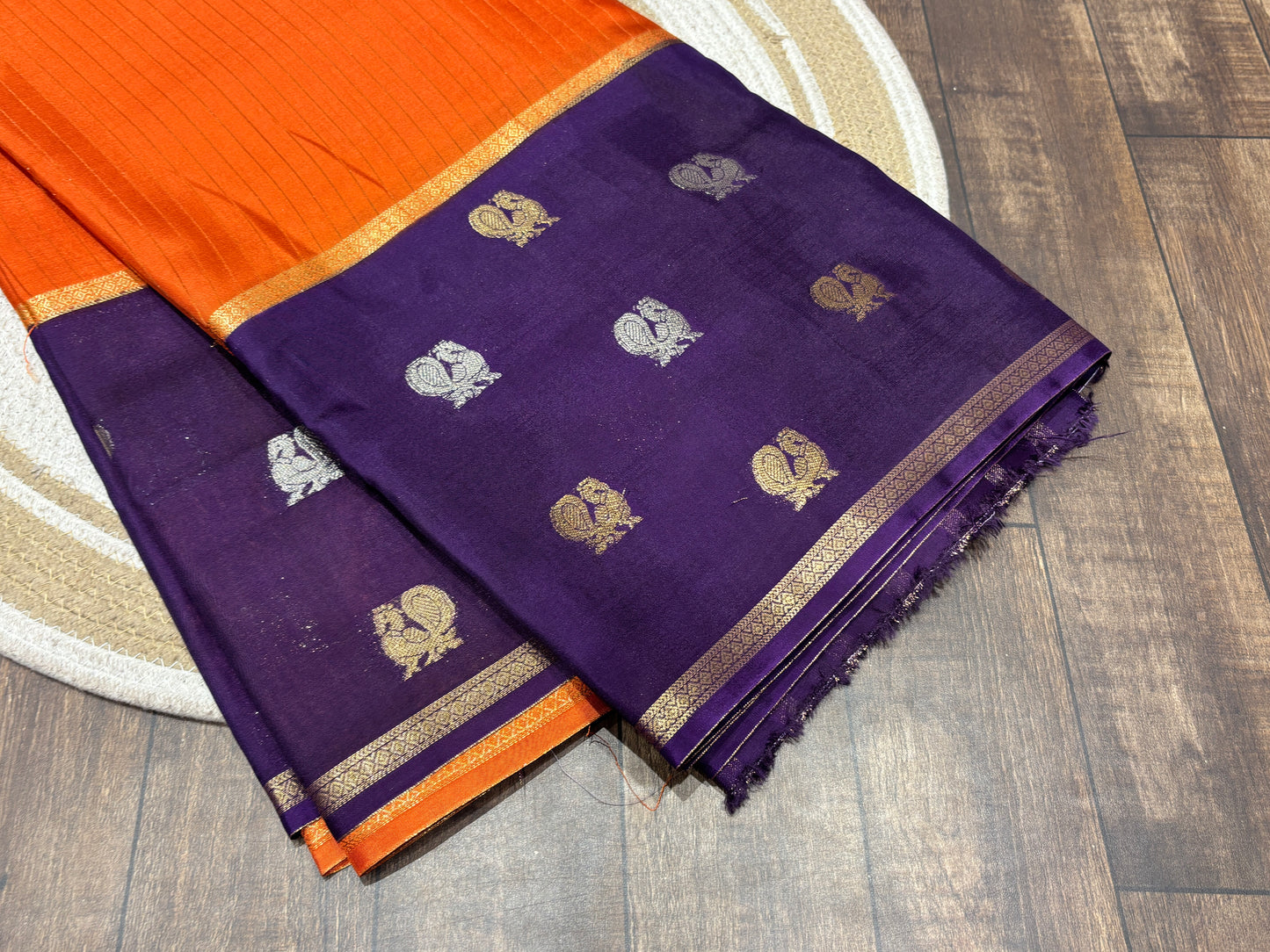Semi Mysore crape saree