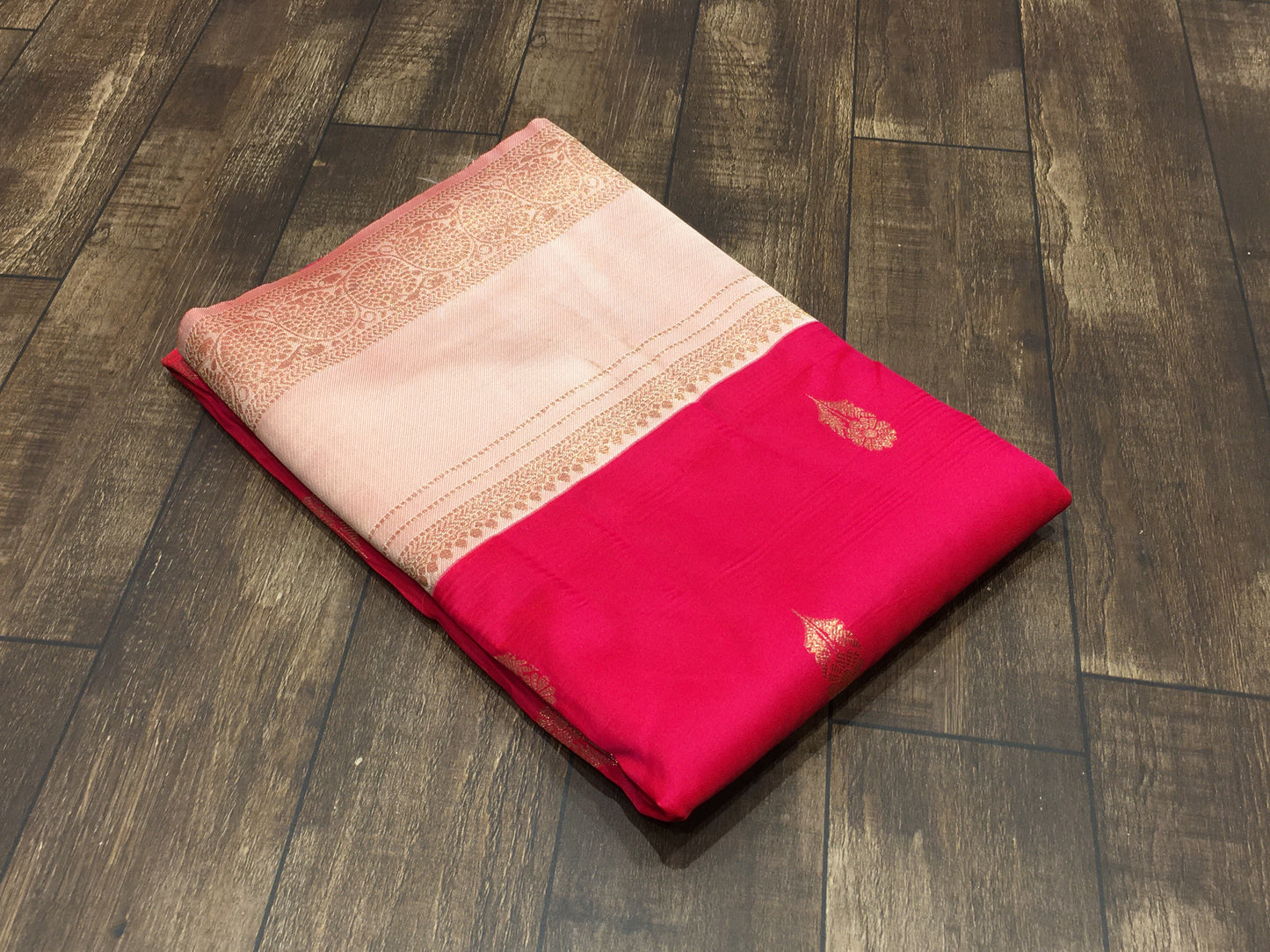 Satin crape saree