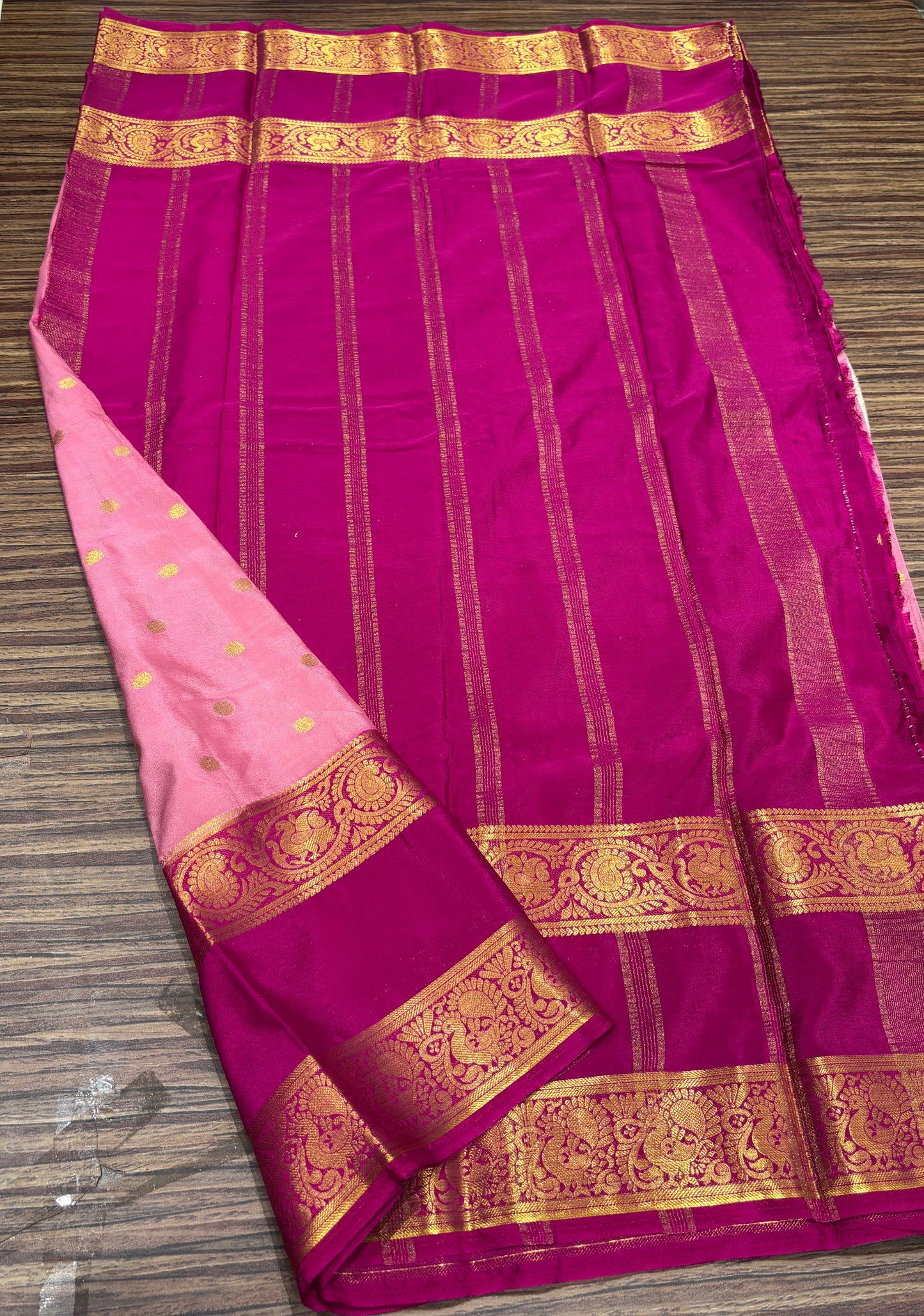 Semi Mysore crape saree