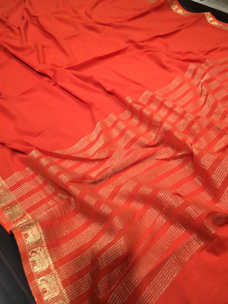 Semi Mysore Crape Silk
