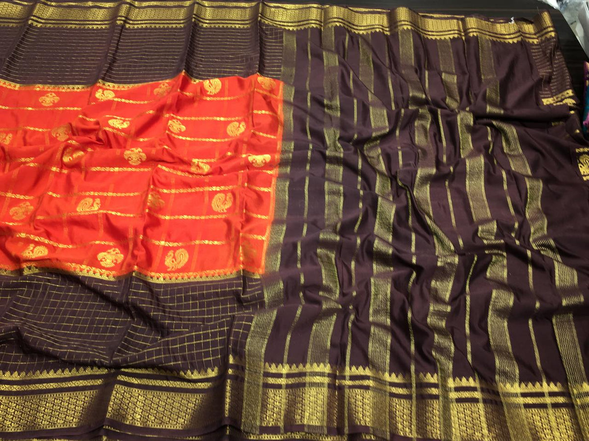 Semi Mysore Crape Silk