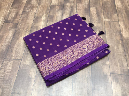 Crape Banarasi Saree
