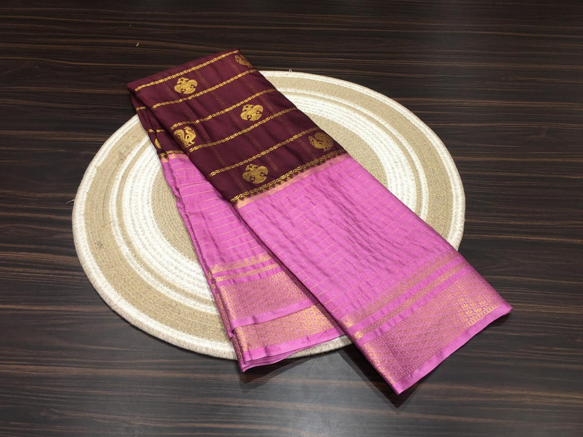 Semi Mysore Crape Silk