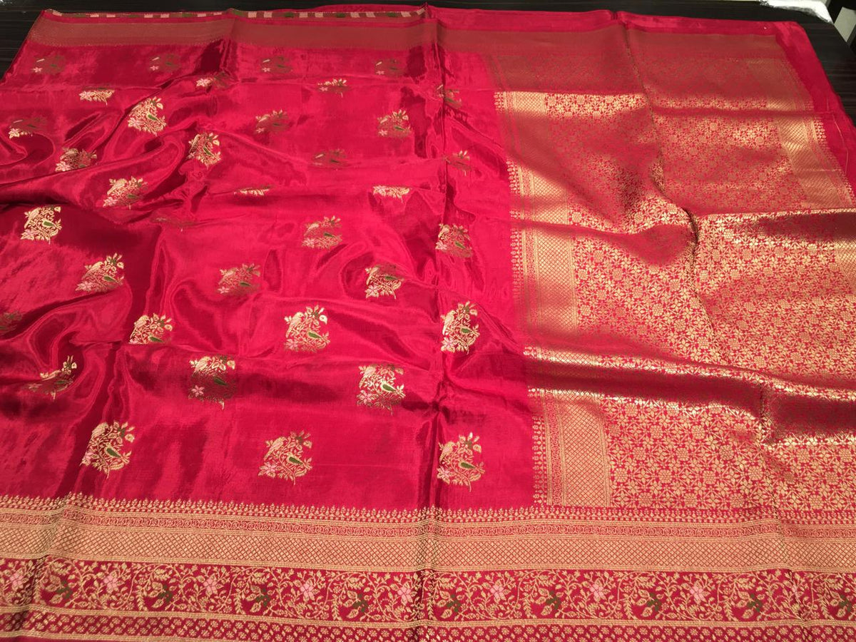 Satin Meena Crepe Saree