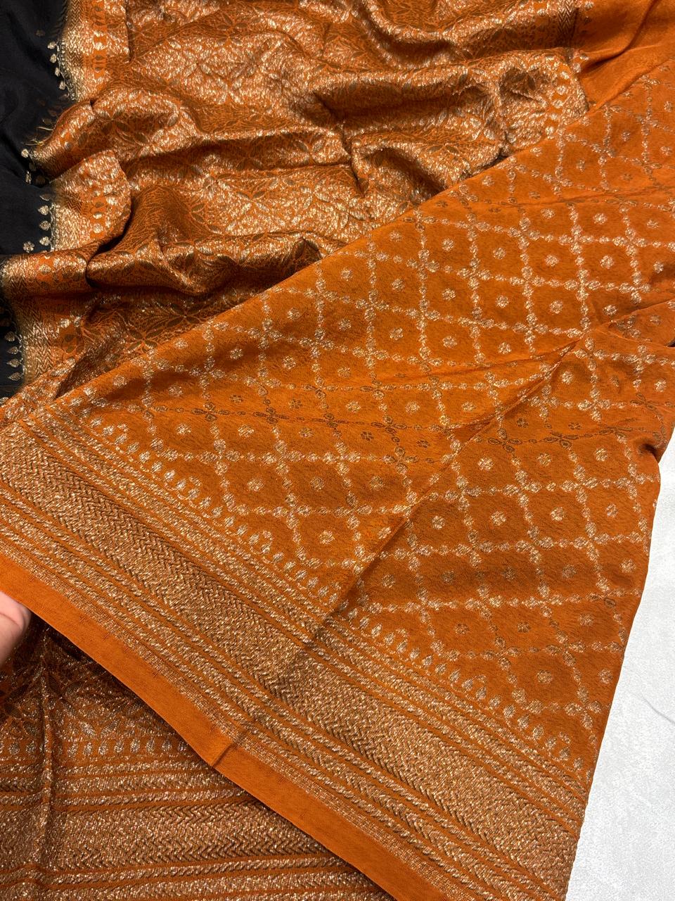 Semi Kaddi Banarasi Saree