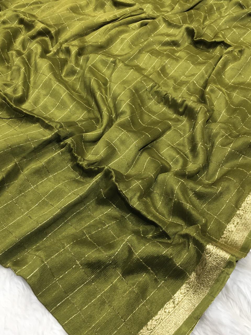 Wrinkle Chiffon Saree