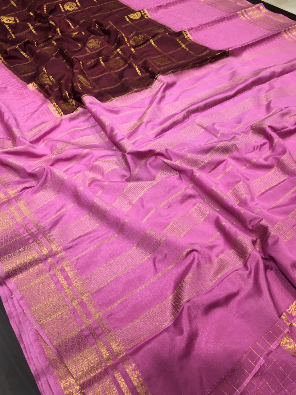 Semi Mysore Crape Silk