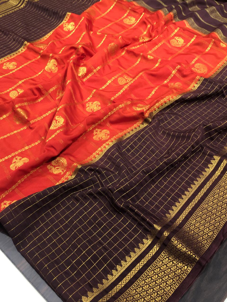 Semi Mysore Crape Silk