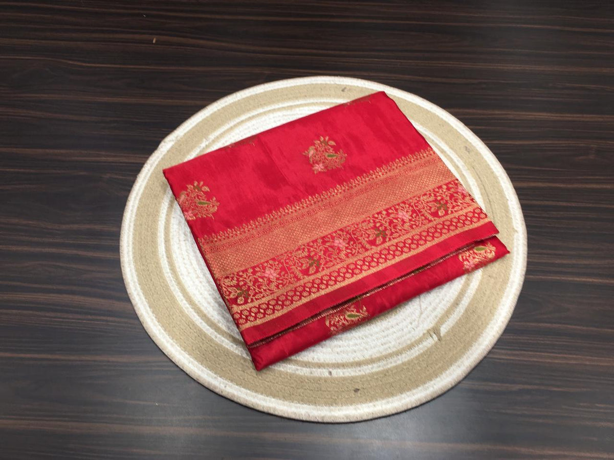 Satin Meena Crepe Saree