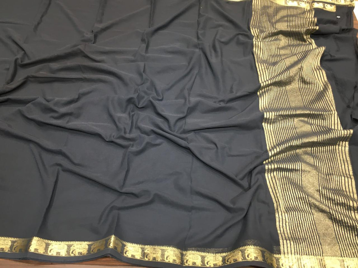 Semi Mysore Crape Silk