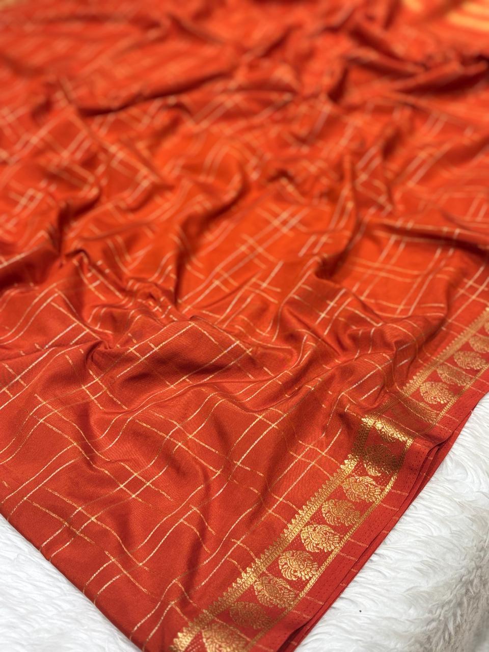Premium Semi Mysore Crape Silk Saree