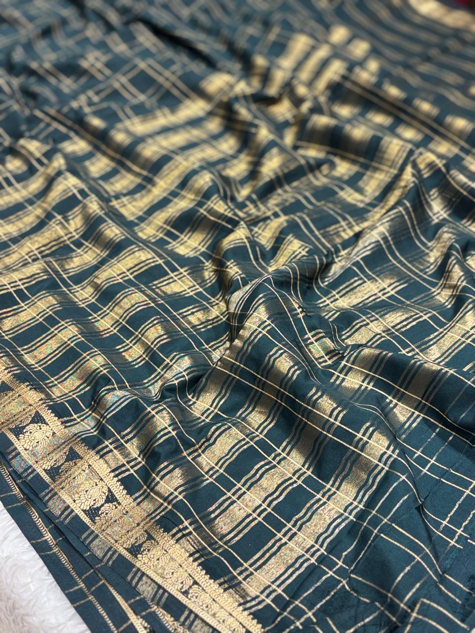 Premium Semi Mysore Crape Saree