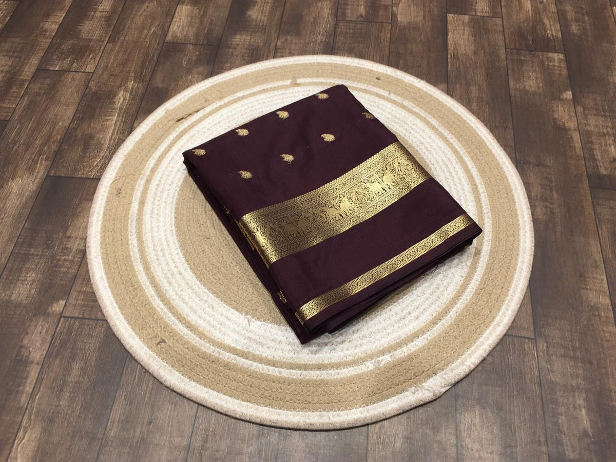 Semi Mysore Crape Silk