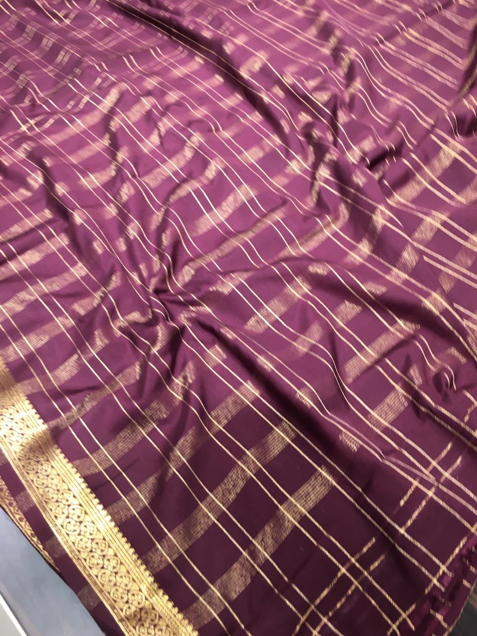 Semi Mysore Crape Silk