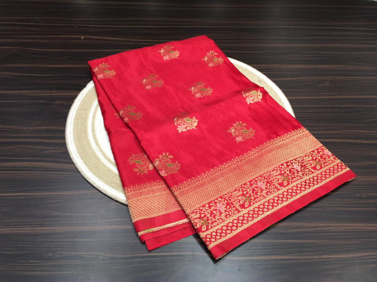 Satin Meena Crepe Saree