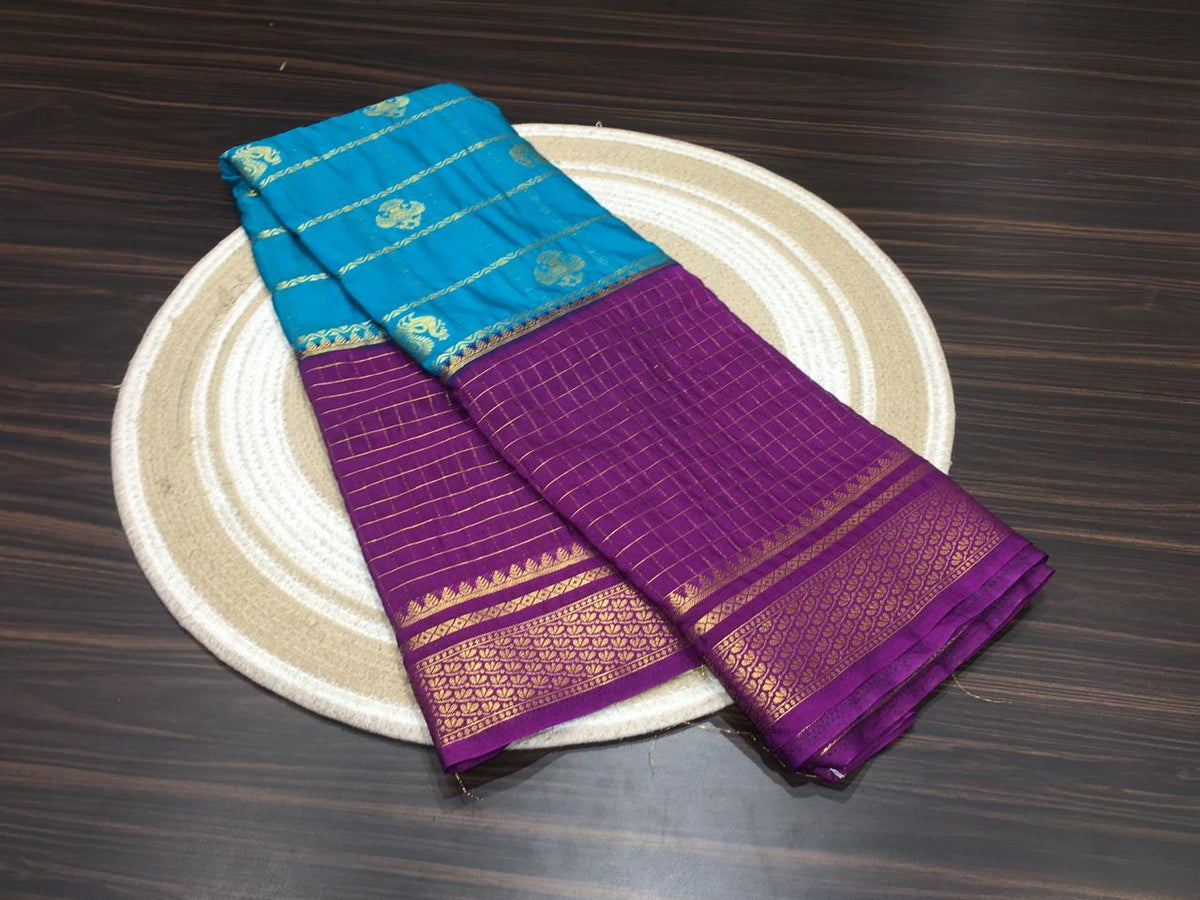 Semi Mysore Crape Silk