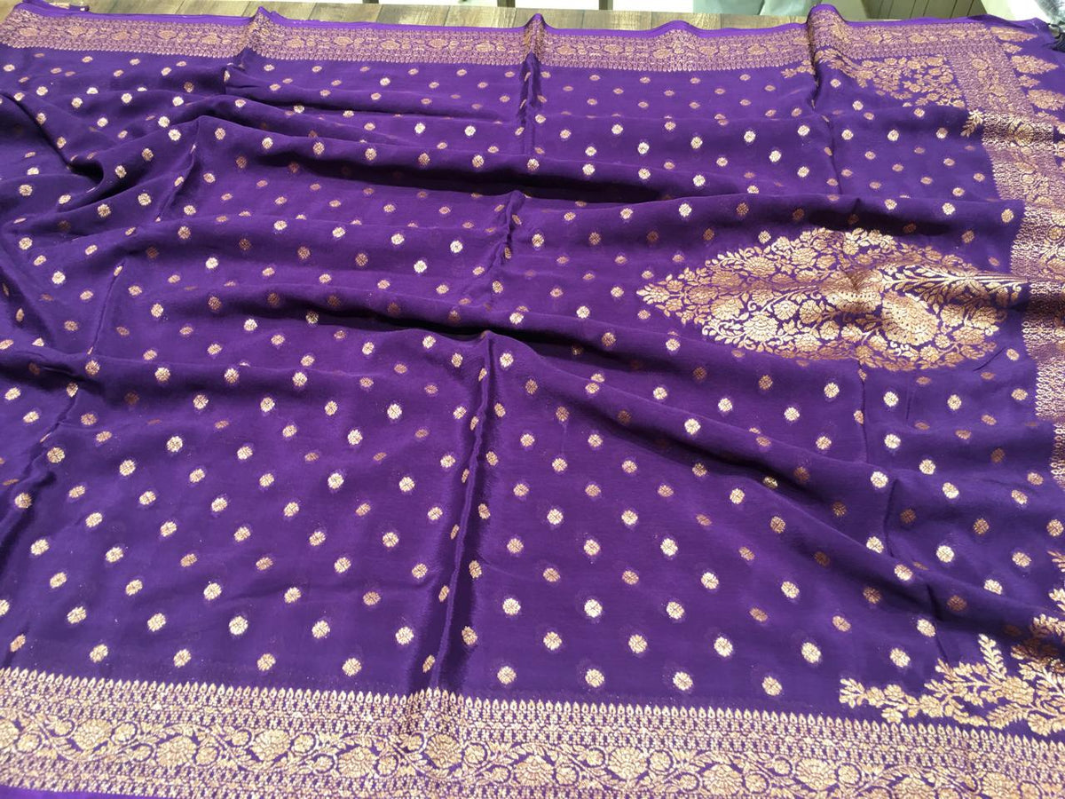 Crape Banarasi Saree
