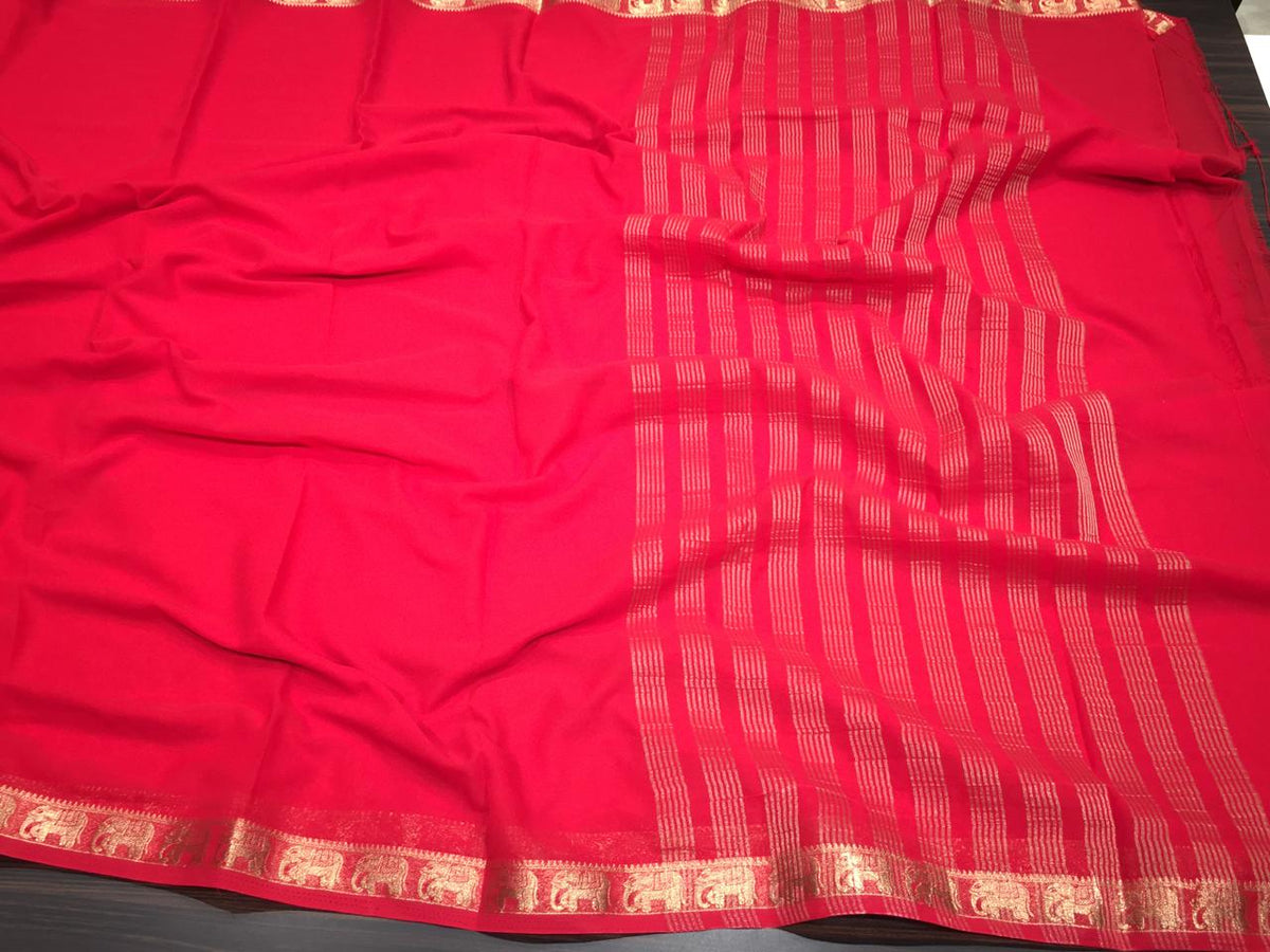 Semi Mysore Crape Silk