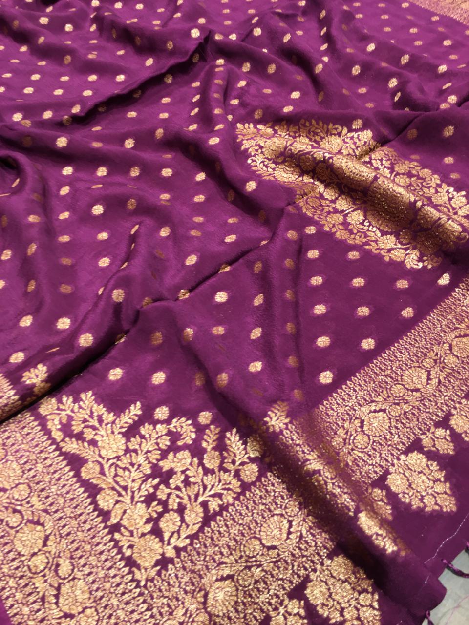 Crape Banarasi Saree