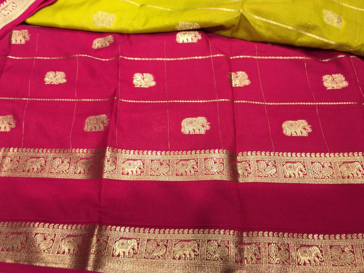 Semi Mysore Crape Silk