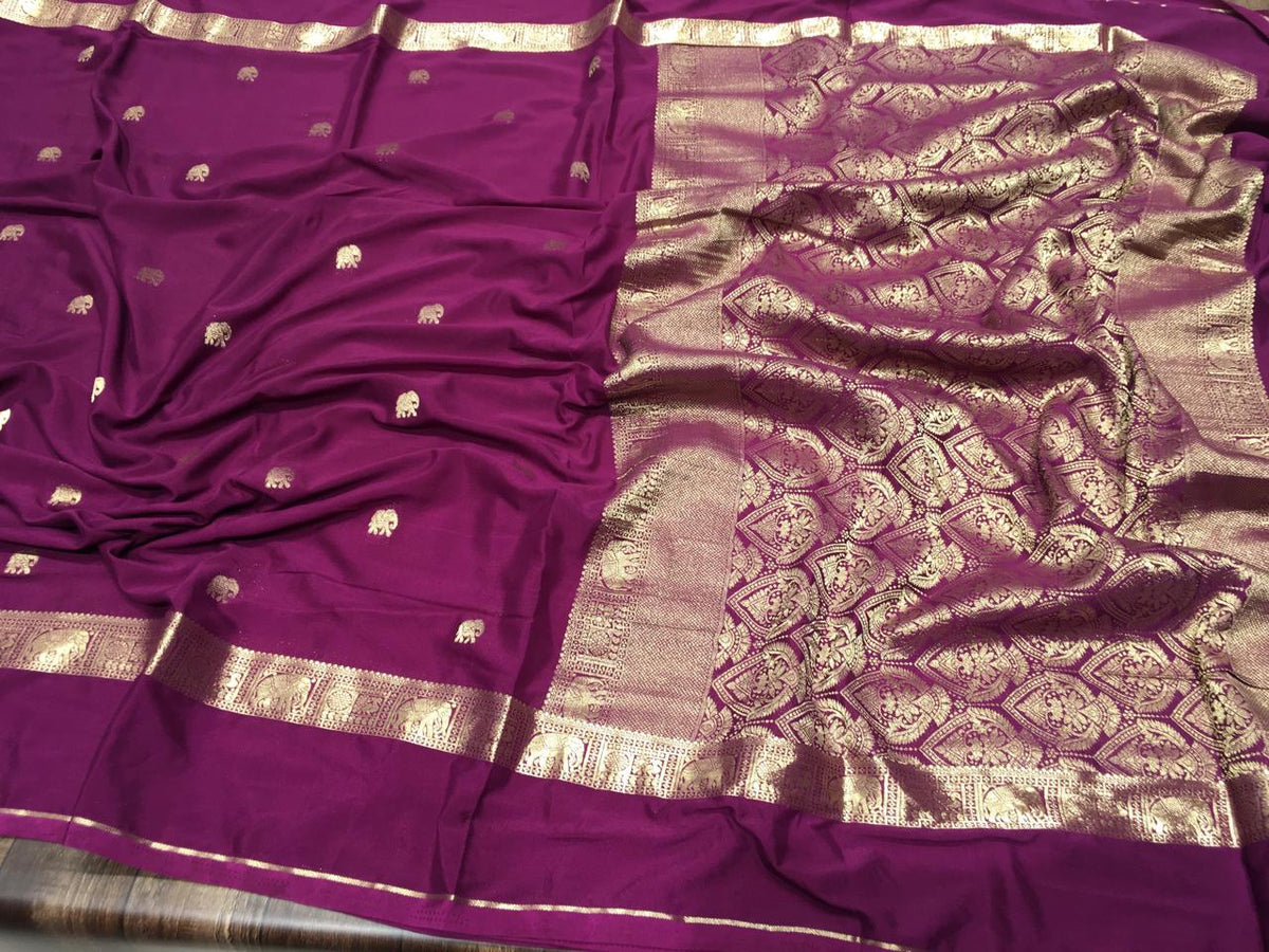 Semi Mysore Crape Silk