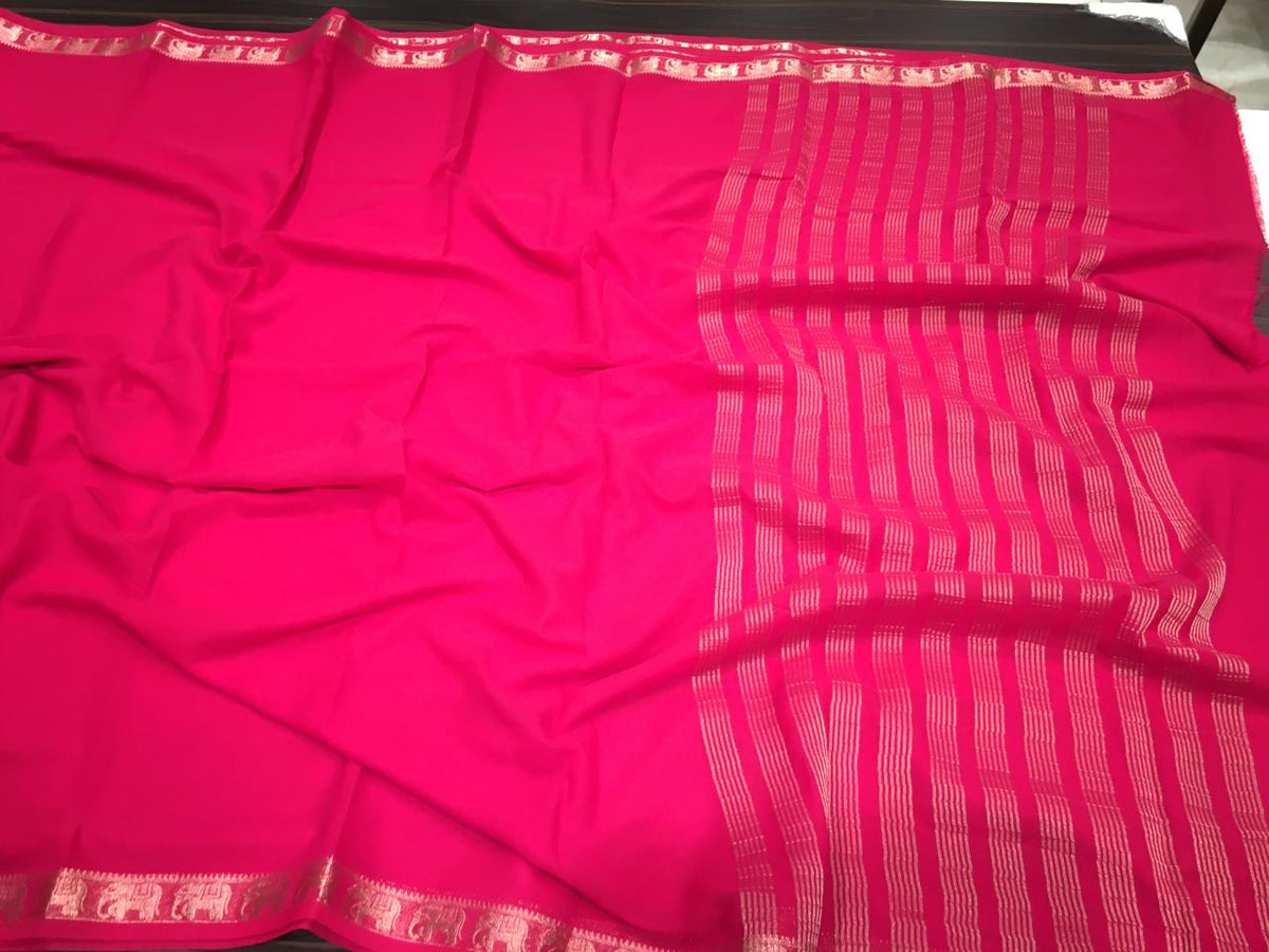 Semi Mysore Crape Silk