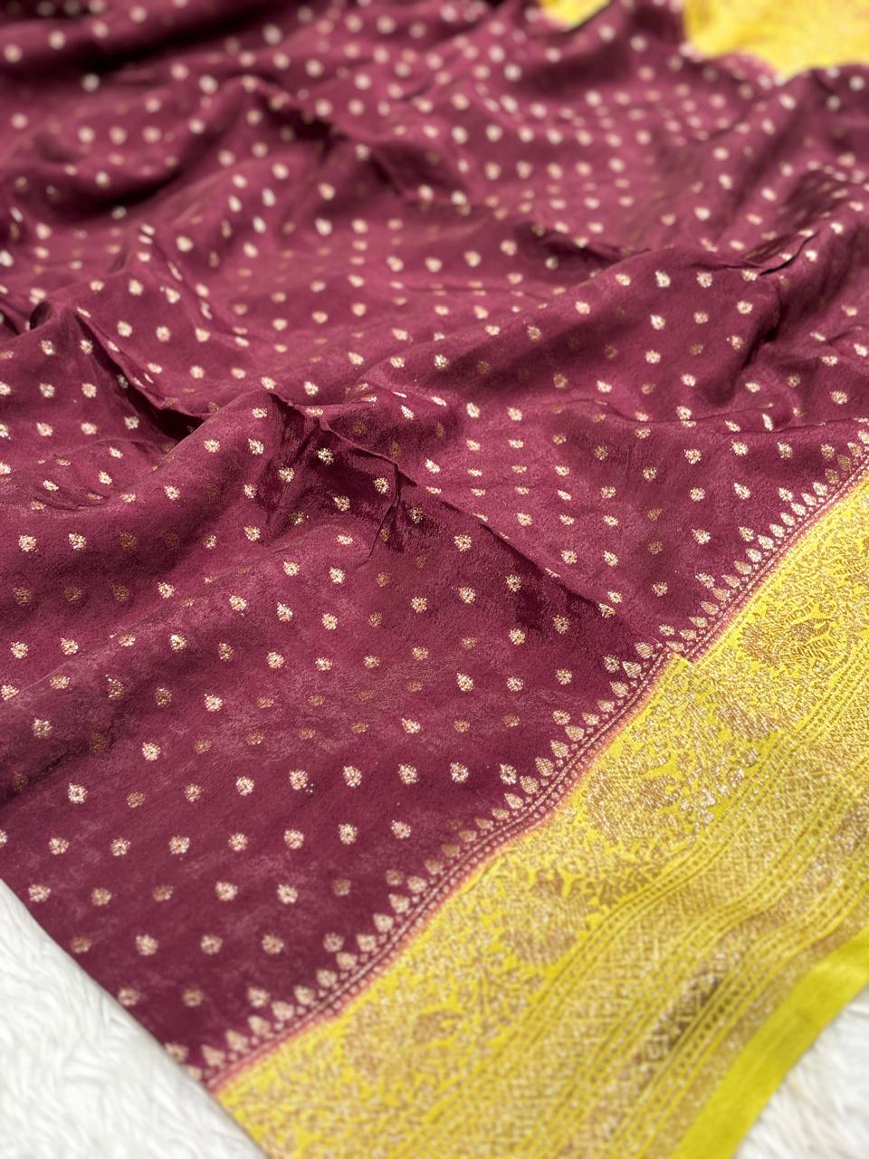 Semi Kaddi Banarasi Saree