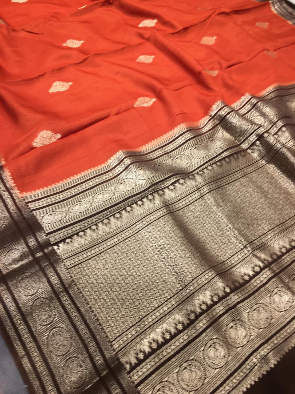 Moonga Crape Saree