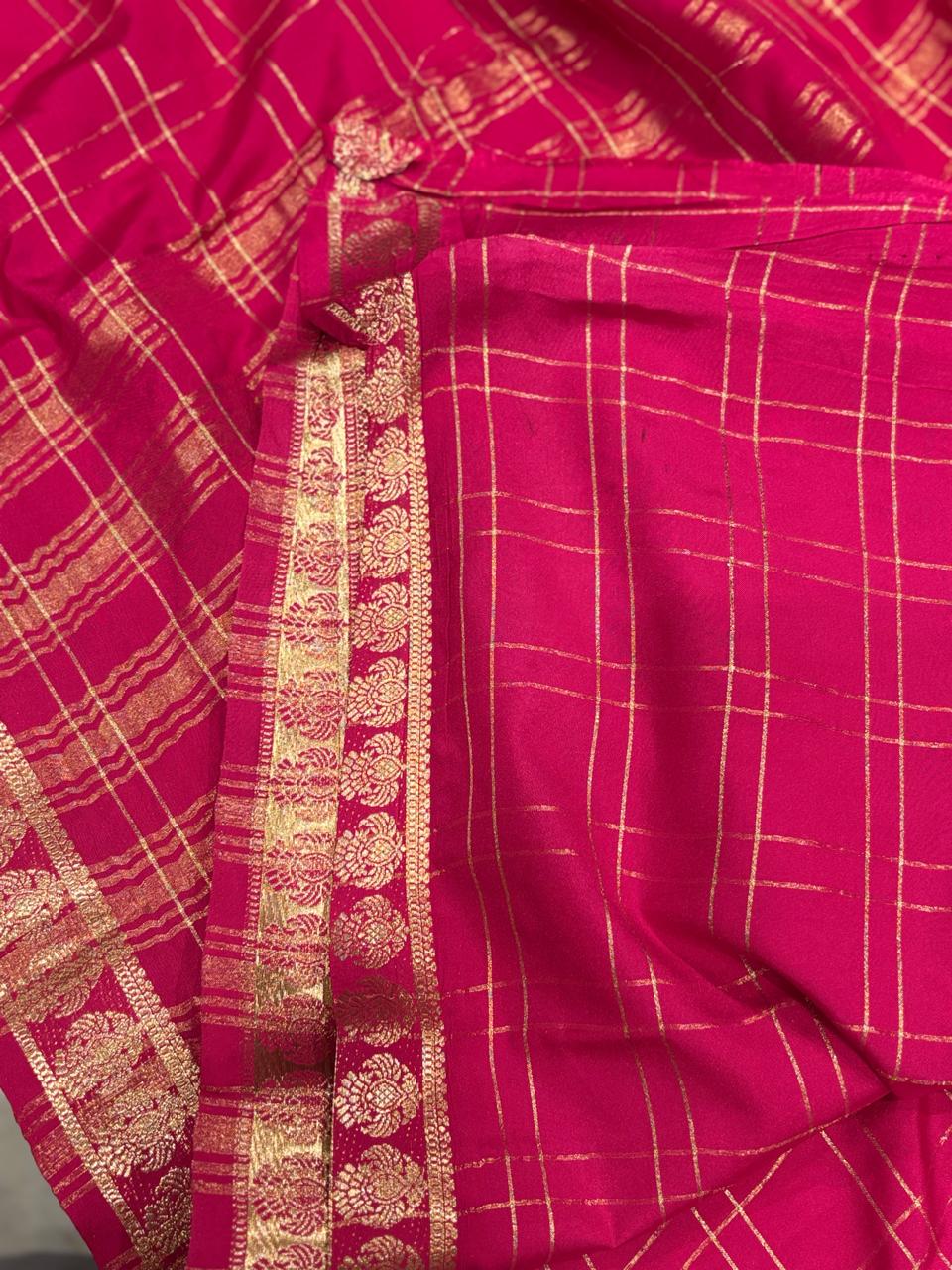 Premium Semi Mysore Crape Silk Saree