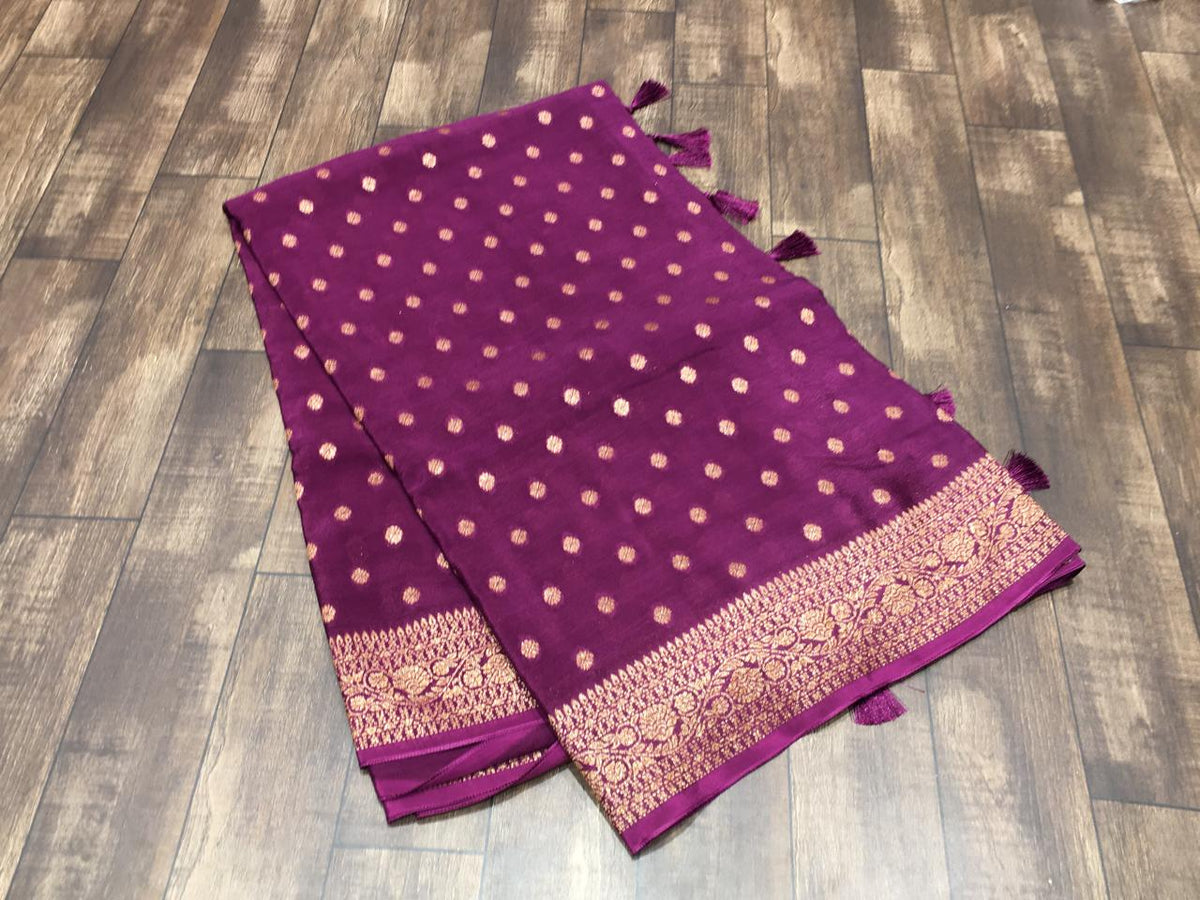 Crape Banarasi Saree