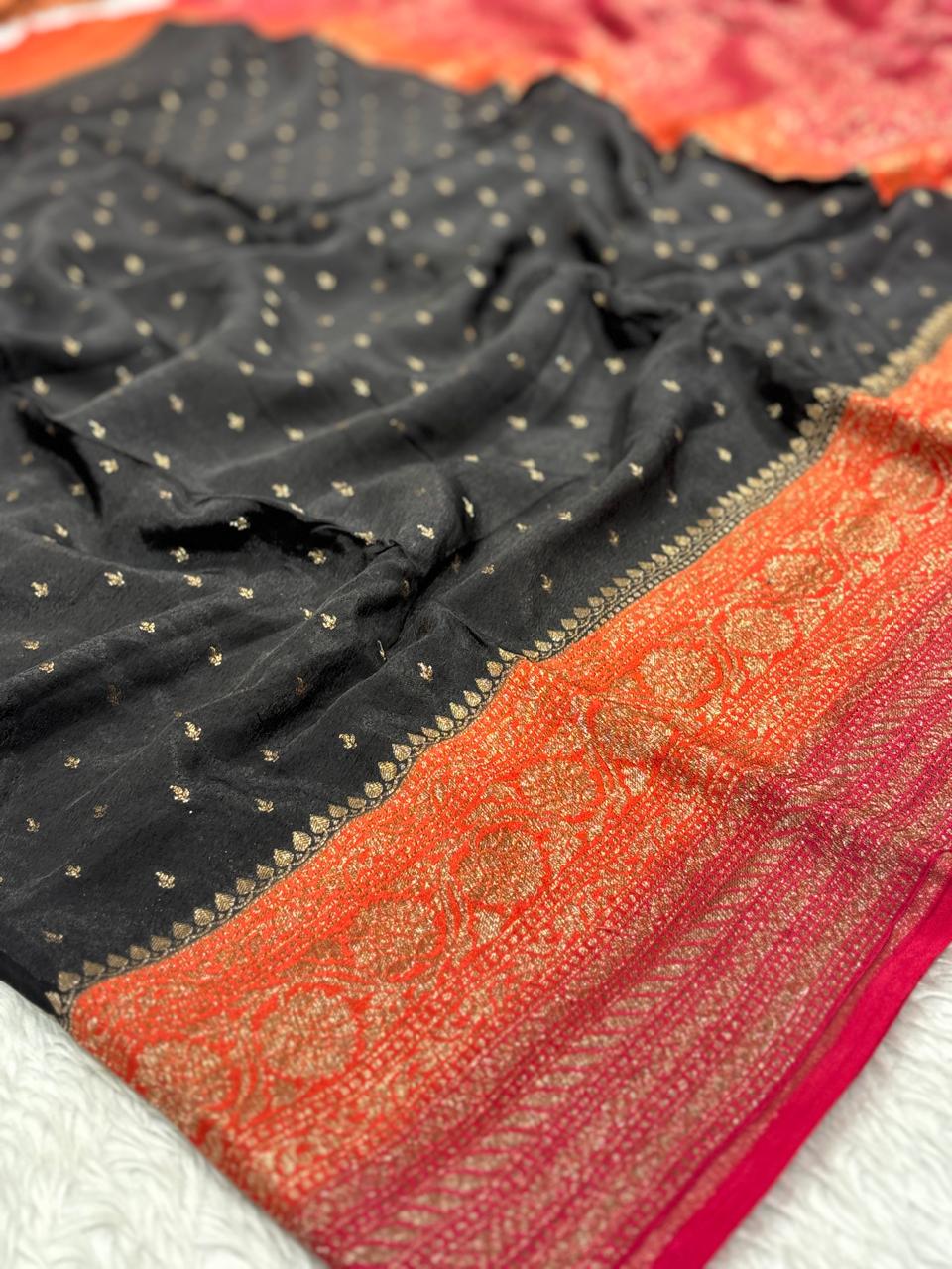 Semi Kaddi Banarasi Saree