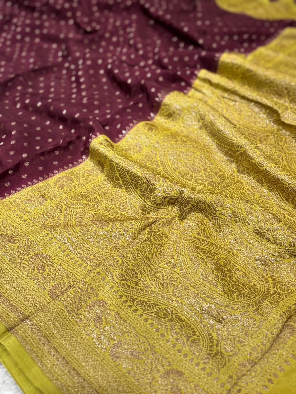 Semi Kaddi Banarasi Saree