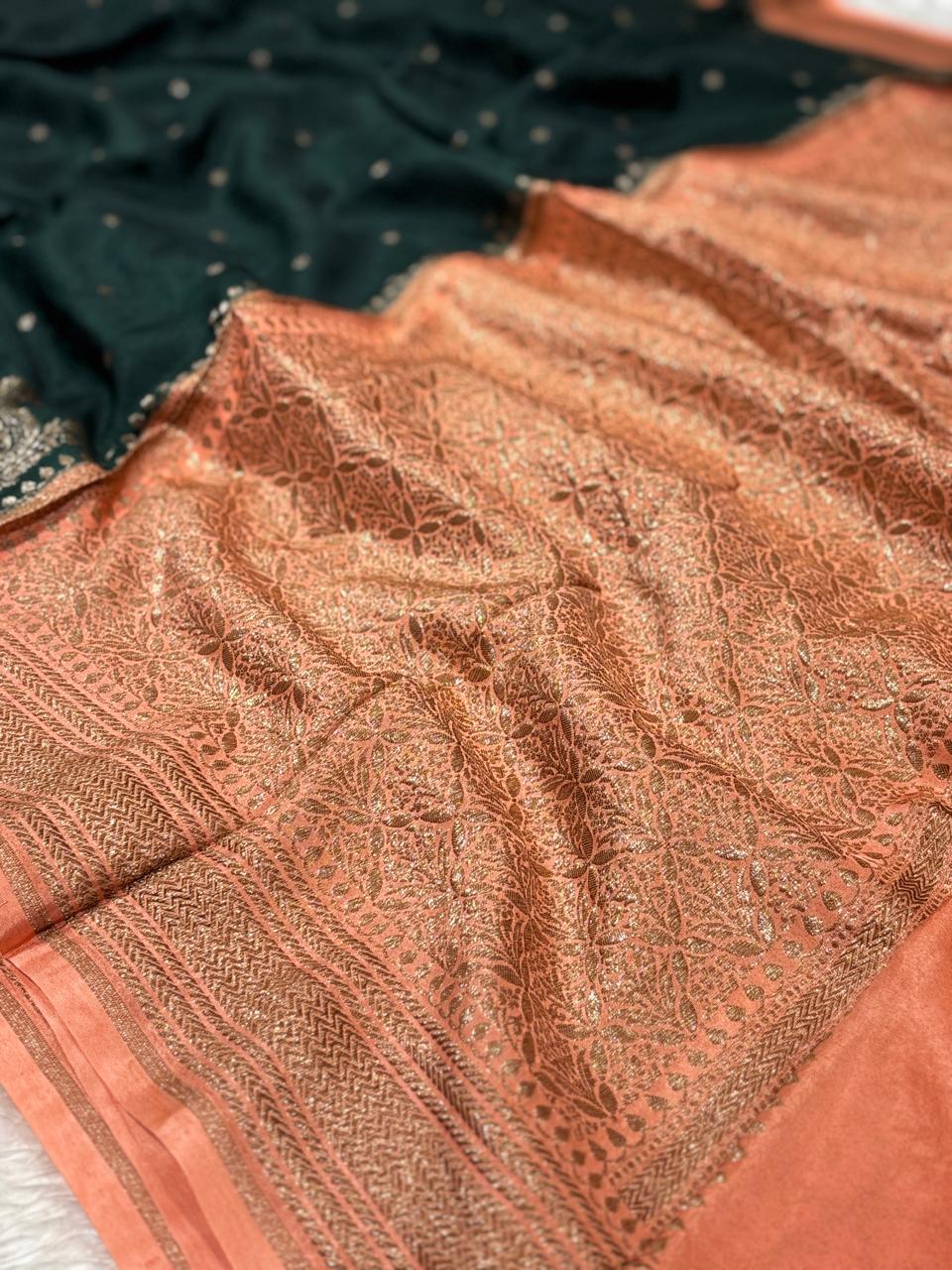 Semi Kaddi Banarasi Saree
