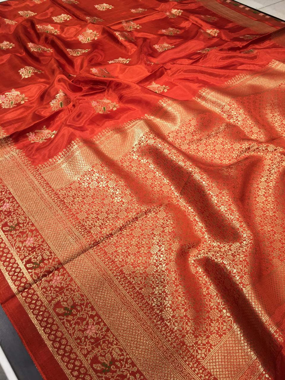 Satin Meena Crepe Saree