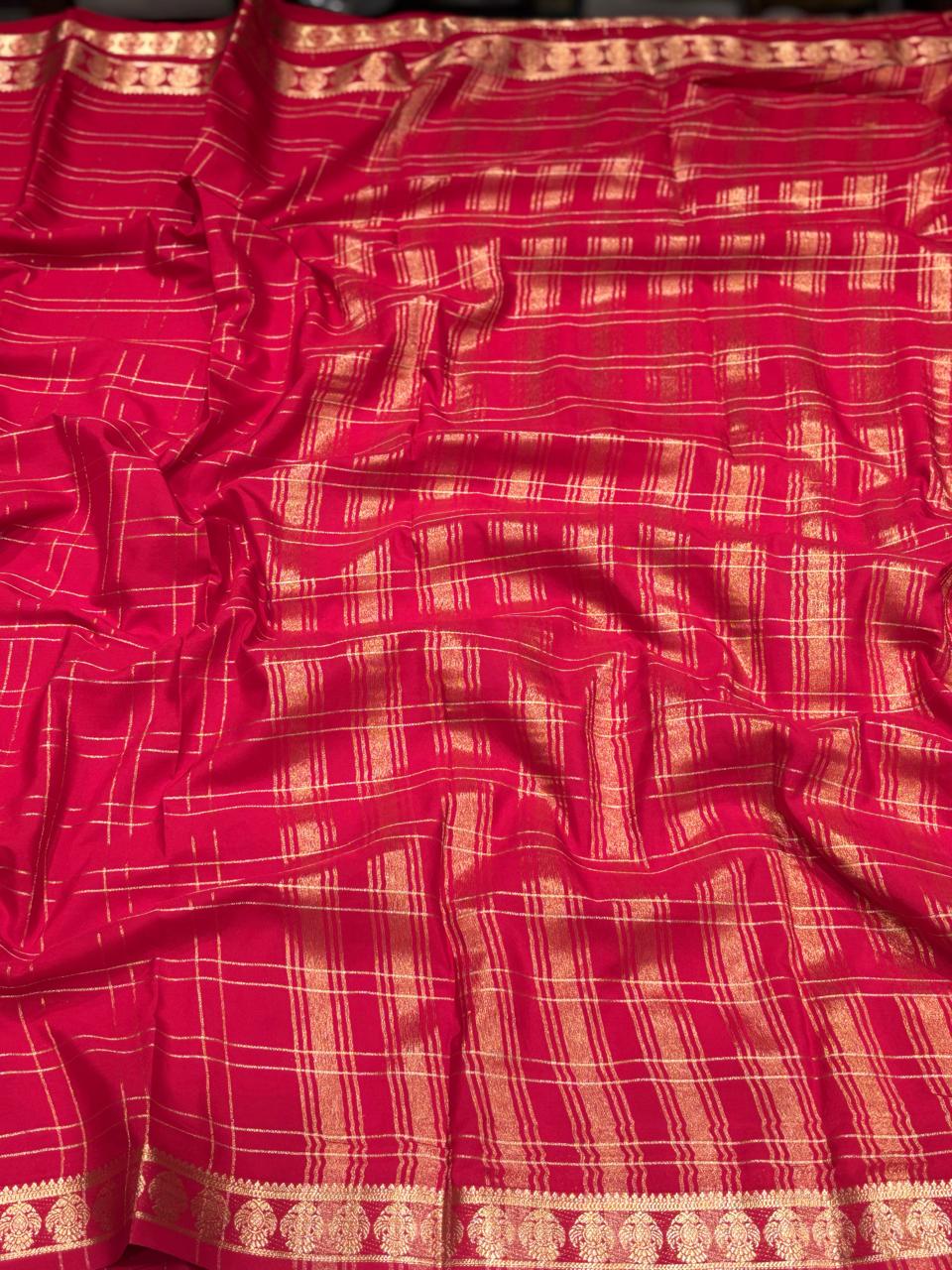Premium Semi Mysore Crape Silk Saree
