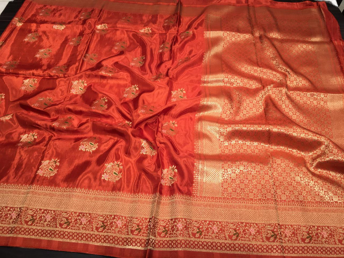 Satin Meena Crepe Saree