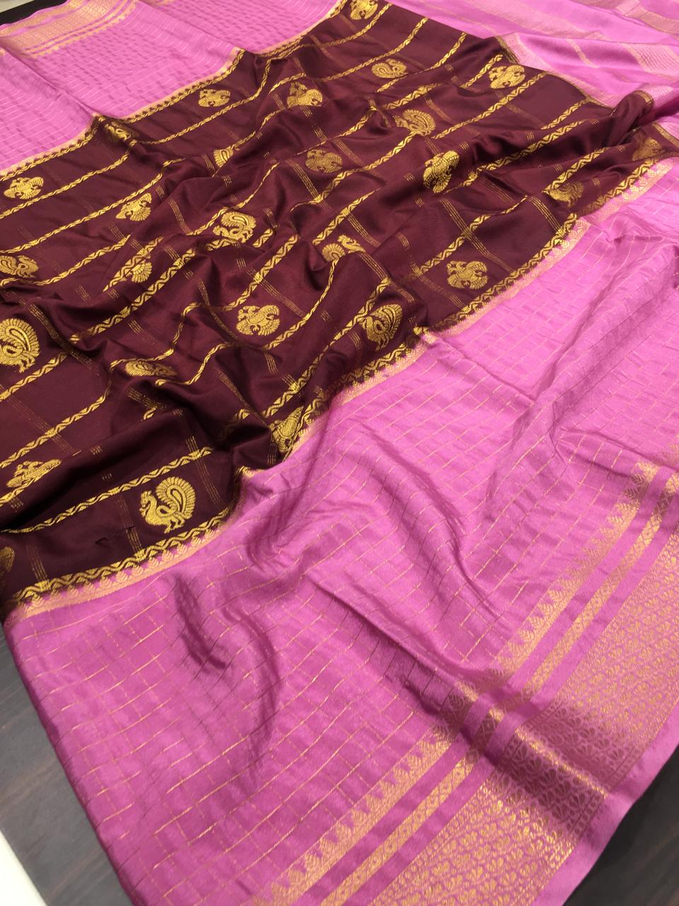 Semi Mysore Crape Silk